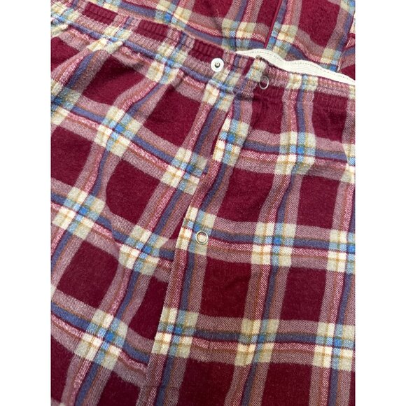 Andover Trail Mens XL Red Plaid 100% Cotton Flannel Pajama Set With Top & Bottom - Picture 4 of 5